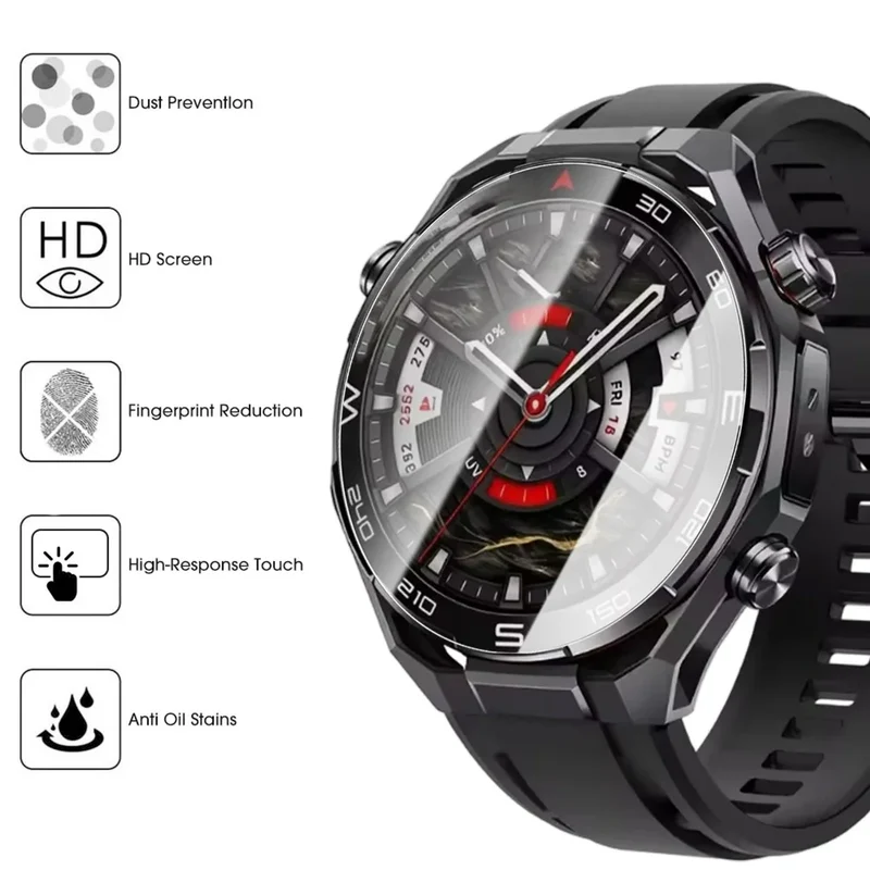 1-3Pcs Easy Installation Tempered Glass for Huawei Watch Ultimate 2 HD Anti-scratch Protective Watch Film for Huawei Ultimate2
