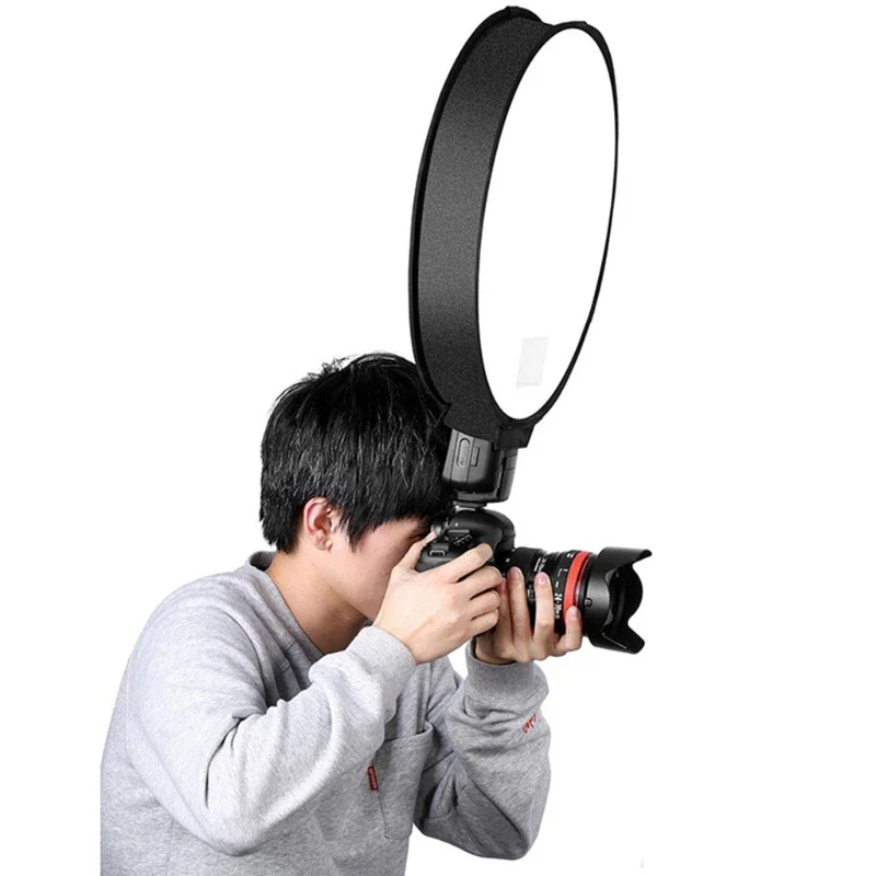 30cm/40cm Universal Mini Round Softbox Portable Flash Diffuser Soft Box for DSLR Cameras Photo Speedlite Shooting Tent