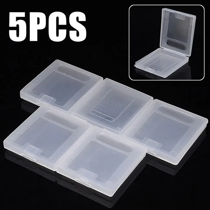 25-5PCS Plastic Game Card Cartridge Cases Transparent Anti Dust Cover Storage Boxes for Nintendo Game Boy Color Pocket GBC GBP