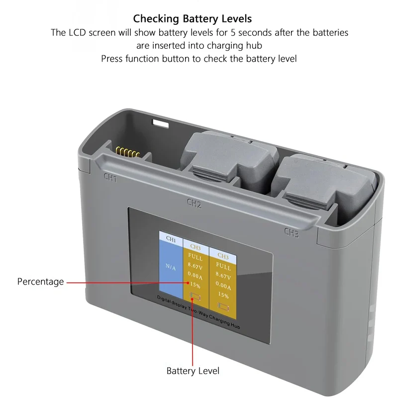 For Mavic Mini 2/SE Battery Charging Hub Drone Battery Charger Charge Three Batteries for DJI Mini SE/Mini 2 Drone Accessories