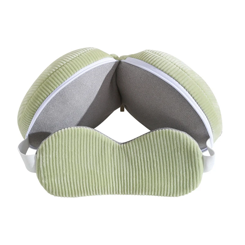 U-shaped pillow shading sleep eye mask two-in-one pillow PP cotton nap rest pillow aircraft travel pillow cutting eye mask pillow