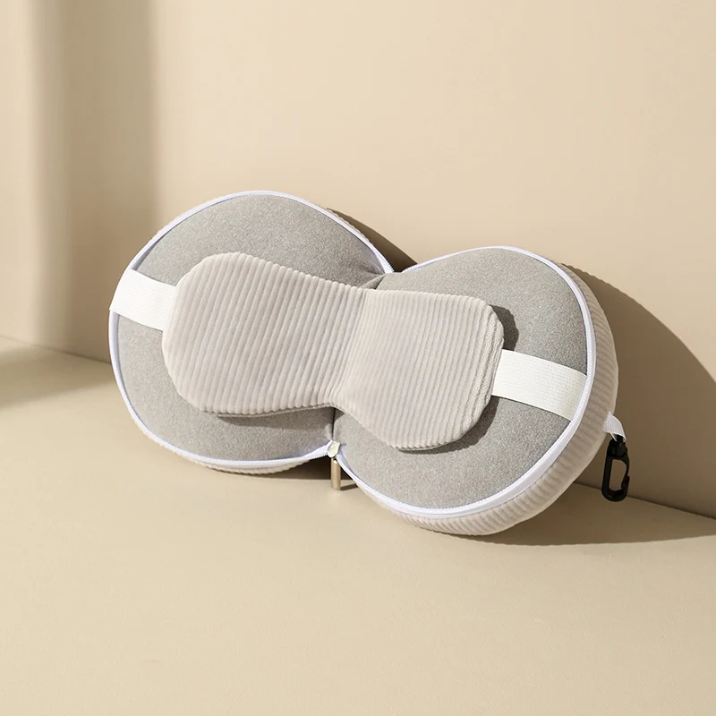 U-shaped pillow shading sleep eye mask two-in-one pillow PP cotton nap rest pillow aircraft travel pillow cutting eye mask pillow
