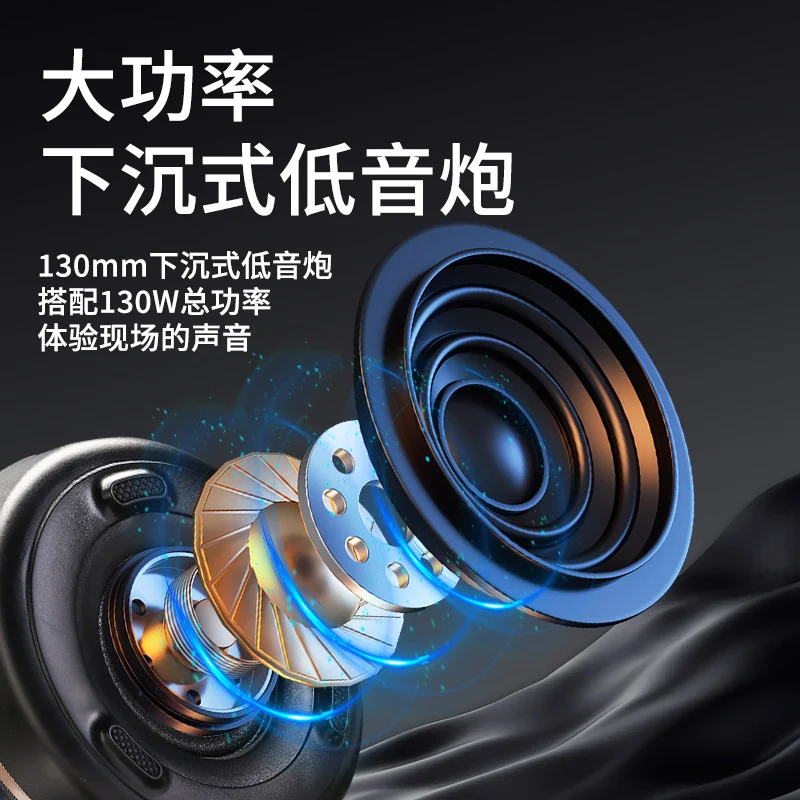 Fully Certified Cross-Border Popular V7 Harman Glass 4 Subwoofer Desktop Rgb Mini Card Wireless Bluetooth Speaker