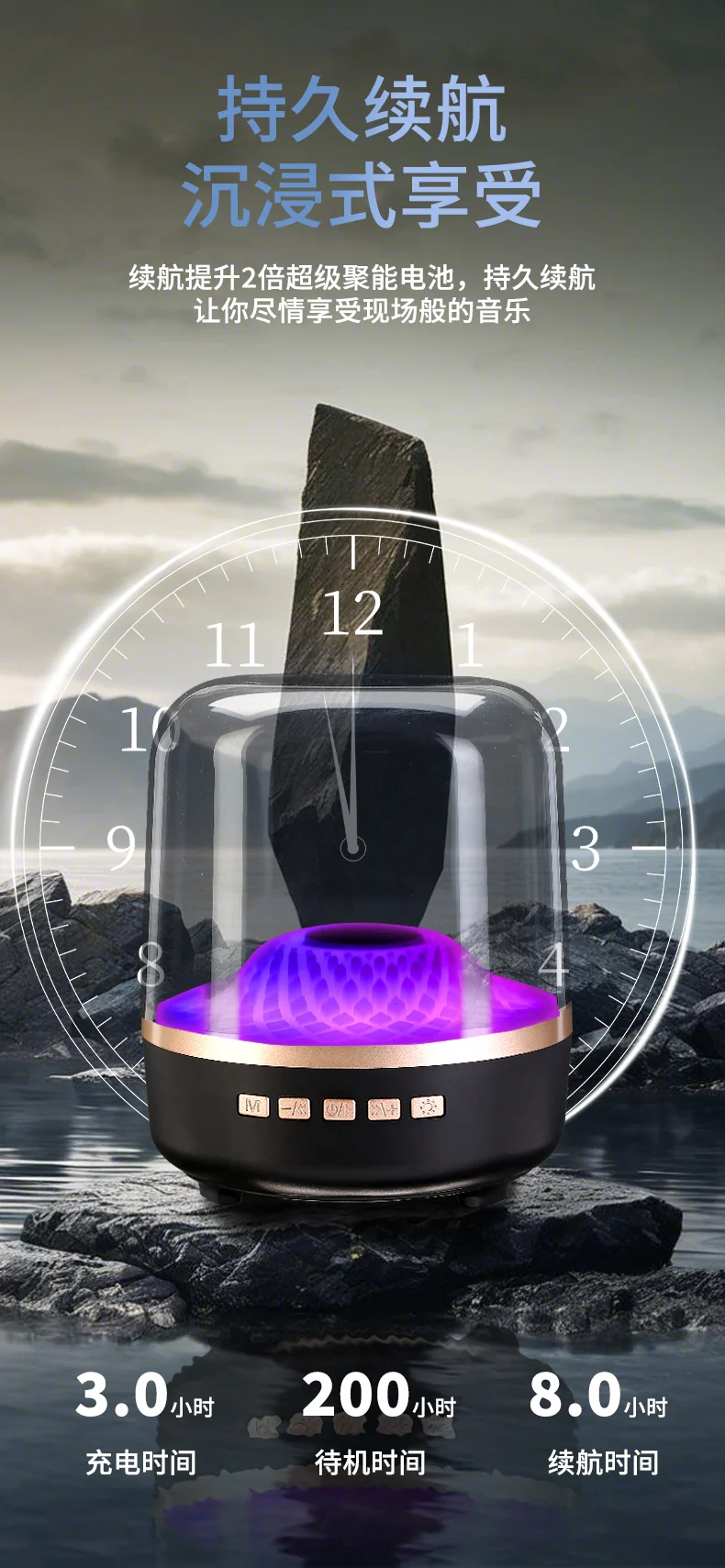Fully Certified Cross-Border Popular V7 Harman Glass 4 Subwoofer Desktop Rgb Mini Card Wireless Bluetooth Speaker