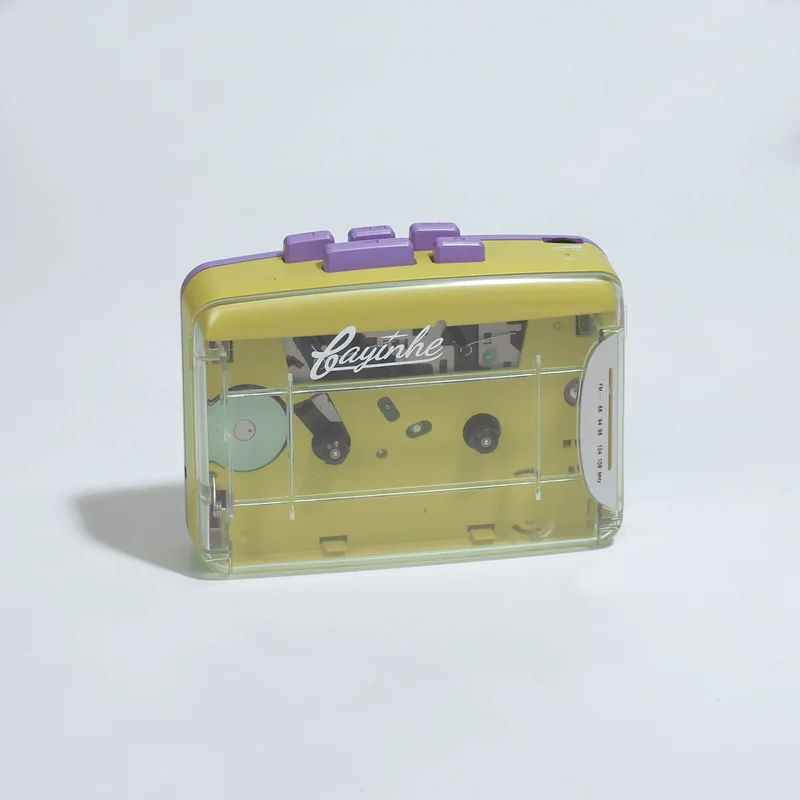 Bayin Box Cross-Border Transparent Retro Tape Player Recorder Walkman Headphone Player Tape Player Radio