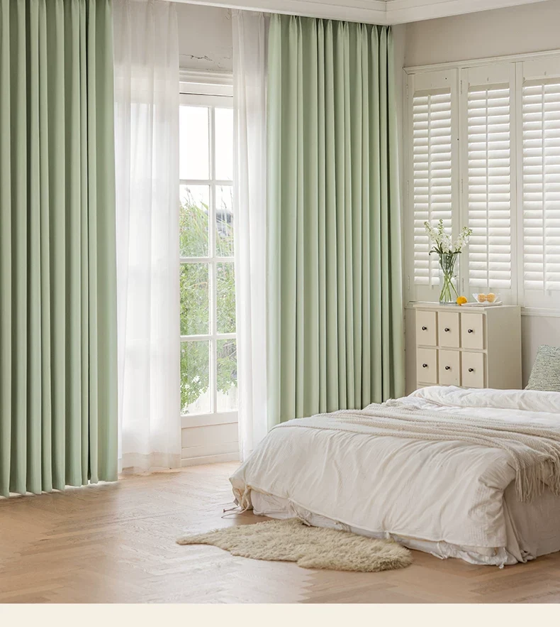 2026 New Summer Blackout Curtain Fabric, Sunshade and Heat Insulation for Living Room and Bedroom, Simple Modern Blackout Curtain Finished Product