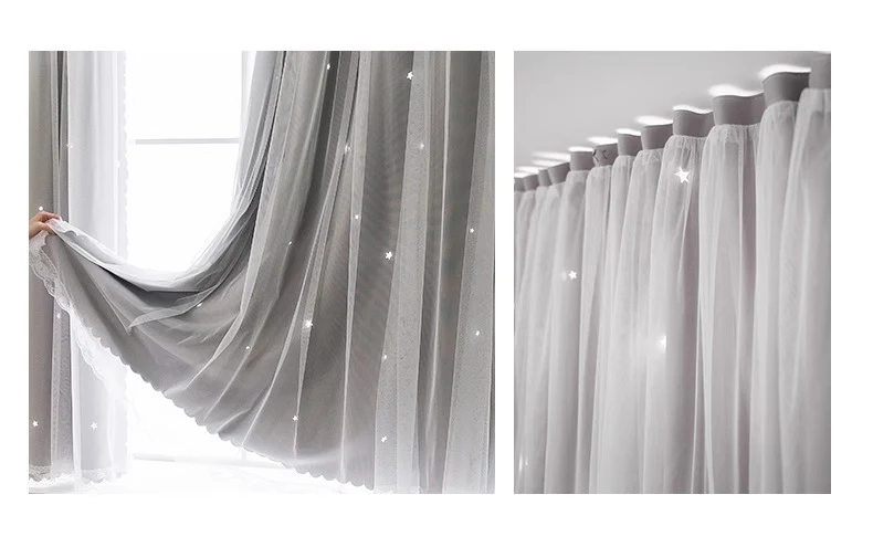 Source manufacturers non-perforated installation curtains hook and loop curtains cross-border foreign trade shading curtains self-adhesive finished products wholesale