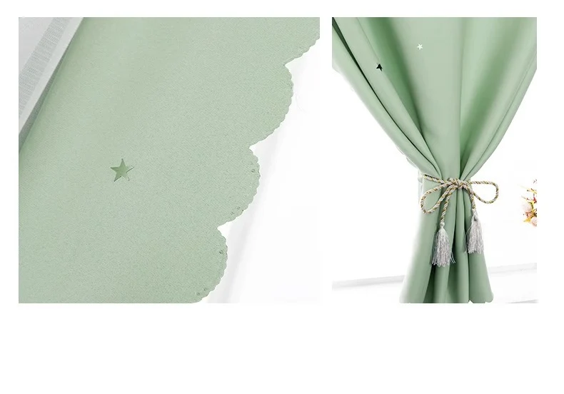 Source manufacturers non-perforated installation curtains hook and loop curtains cross-border foreign trade shading curtains self-adhesive finished products wholesale