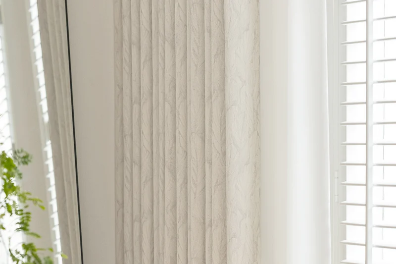Cream Style Jacquard Curtain for Bedroom Premium Chenille Shading Living Room Bedroom French Light Luxury Shaoxing Curtain