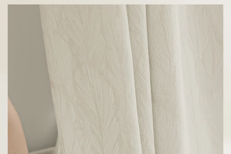 Cream Style Jacquard Curtain for Bedroom Premium Chenille Shading Living Room Bedroom French Light Luxury Shaoxing Curtain