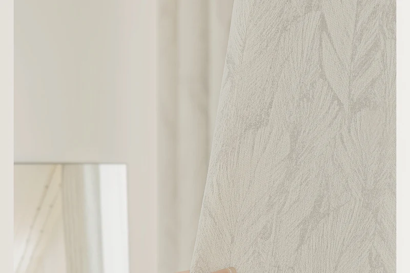 Cream Style Jacquard Curtain for Bedroom Premium Chenille Shading Living Room Bedroom French Light Luxury Shaoxing Curtain