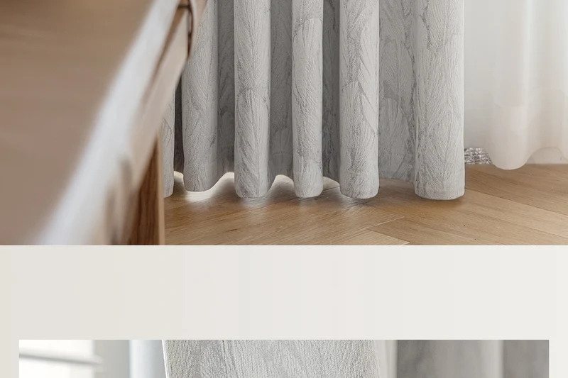 Cream Style Jacquard Curtain for Bedroom Premium Chenille Shading Living Room Bedroom French Light Luxury Shaoxing Curtain