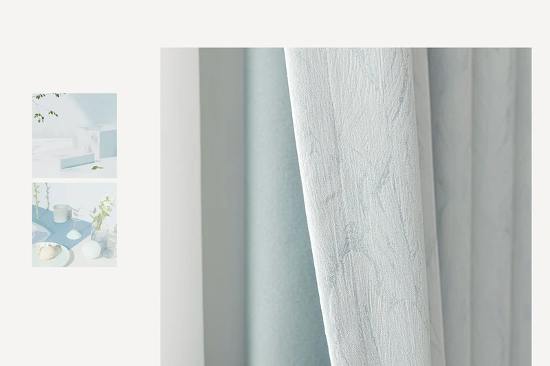 Cream Style Jacquard Curtain for Bedroom Premium Chenille Shading Living Room Bedroom French Light Luxury Shaoxing Curtain