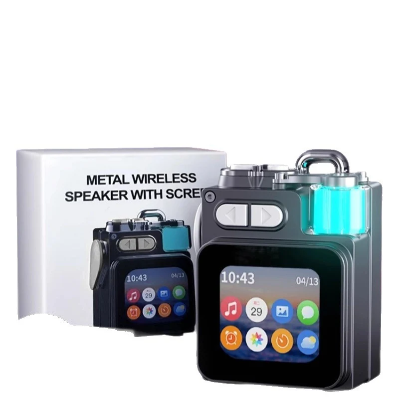 New metal bluetooth speaker atmosphere light portable speaker high power wireless mini stereo high sound quality