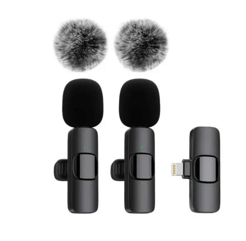 Cross-border new wireless collar clip microphone factory portable audio video recording mini K1 microphone
