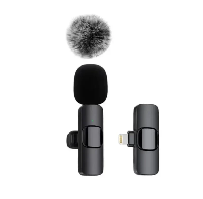 Cross-border new wireless collar clip microphone factory portable audio video recording mini K1 microphone