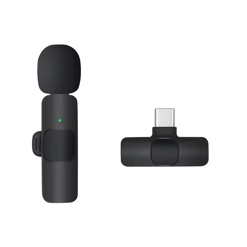 Cross-border new wireless collar clip microphone factory portable audio video recording mini K1 microphone