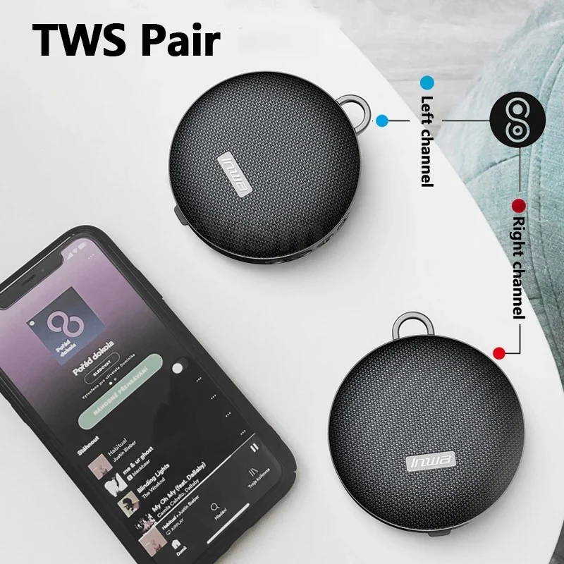 New Inwa Mz-500 Wireless Cycling Bluetooth Speaker Portable Outdoor Tws Stereo Subwoofer Card