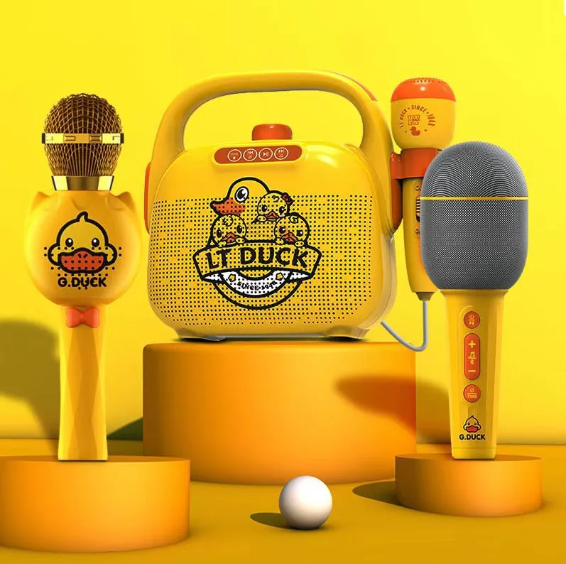 Children's singing host practice eloquence small microphone wireless Bluetooth integrated audio karaoke family KTV toys