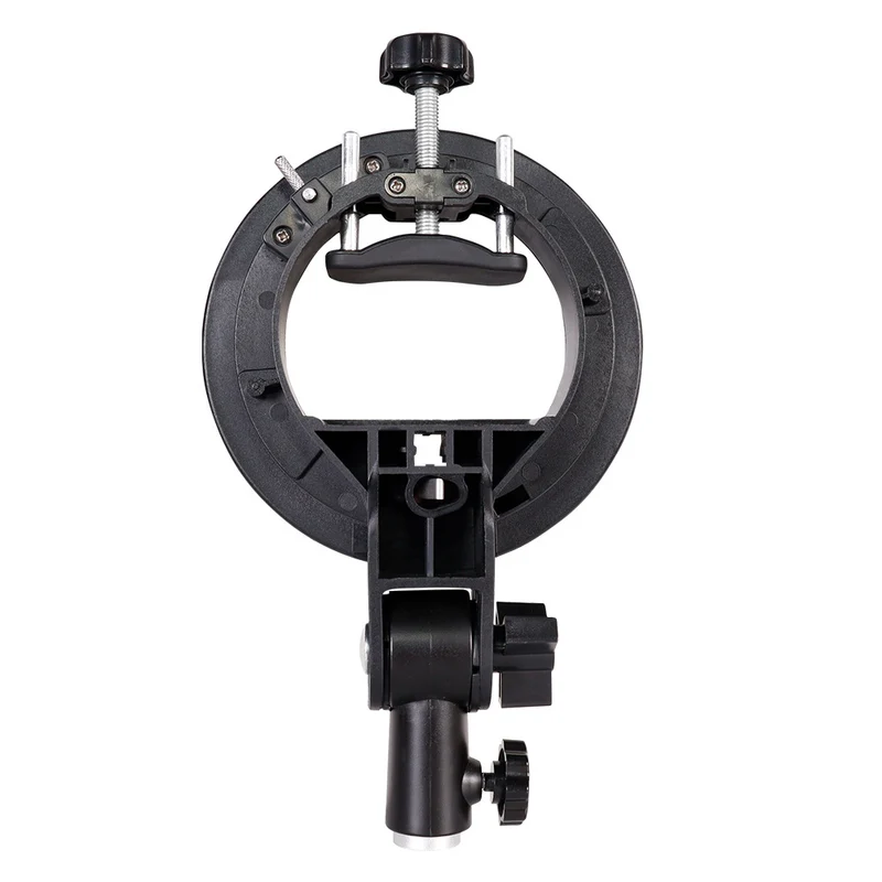 Factory Direct Sales Hot Shoe Lamp Holder Round Short Handle S Chuck Flash Light Stand Baorong Exquisite Mouth Base S Bracket