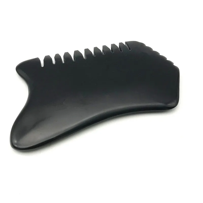 Guasha Comb Massage Guasha Board Jade Gua Sha Scraping Black Bian Stone Gua Sha Tool