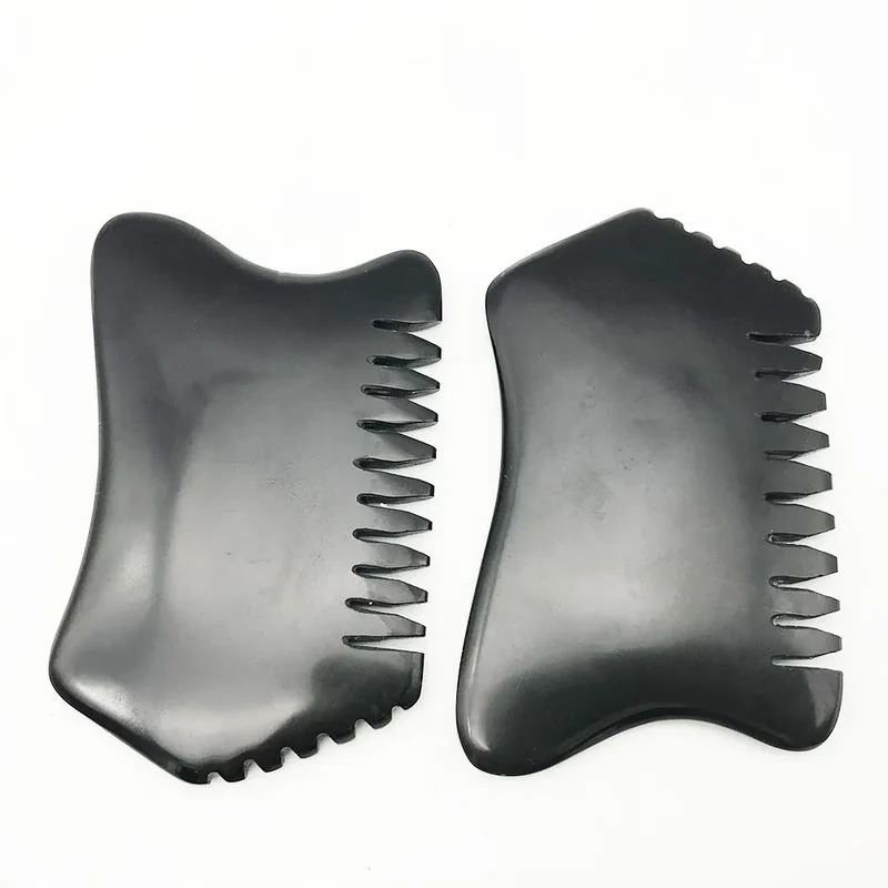 Guasha Comb Massage Guasha Board Jade Gua Sha Scraping Black Bian Stone Gua Sha Tool