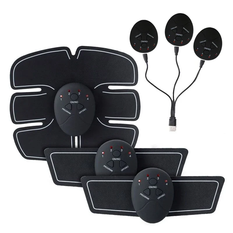 Hot Sell Rechargeable ABS ab TENS Unit Electro Pulse Belly Muscle Stimulator Trainer for People Workout Fitness