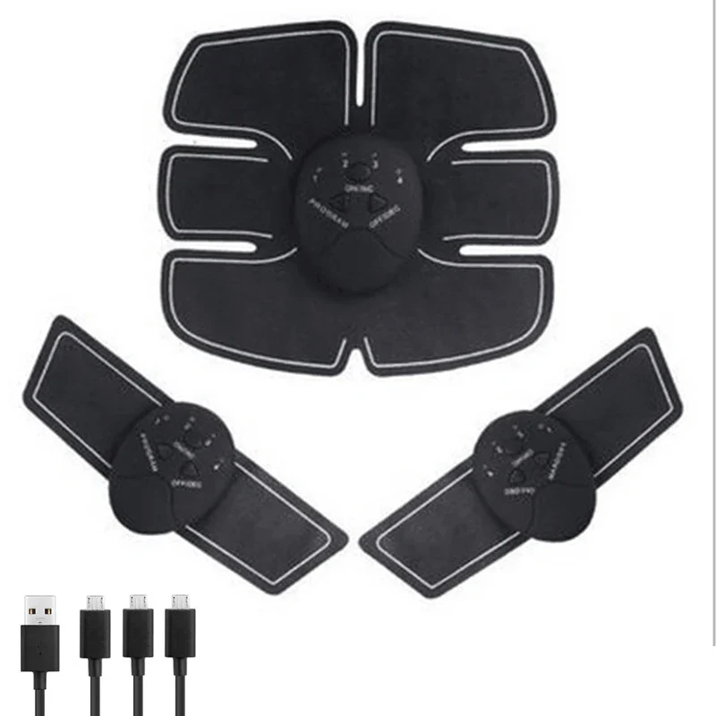 Hot Sell Rechargeable ABS ab TENS Unit Electro Pulse Belly Muscle Stimulator Trainer for People Workout Fitness