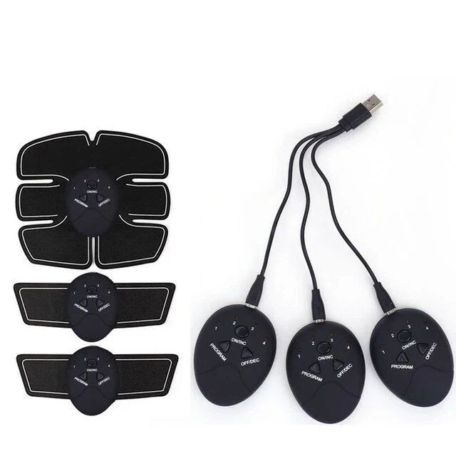 Hot Sell Rechargeable ABS ab TENS Unit Electro Pulse Belly Muscle Stimulator Trainer for People Workout Fitness