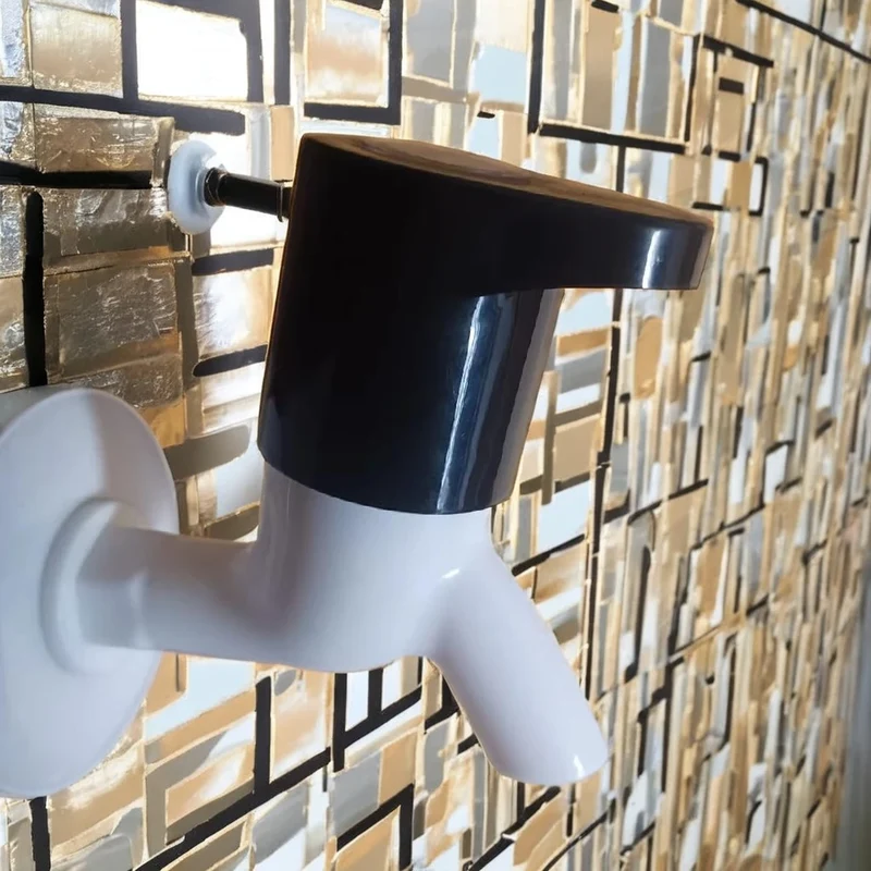 Best Quality Short Body PP High Grade Virgin Plastic Water Tap Modern Quarter Turn for Bathroom Garden Hotel Washing Machine