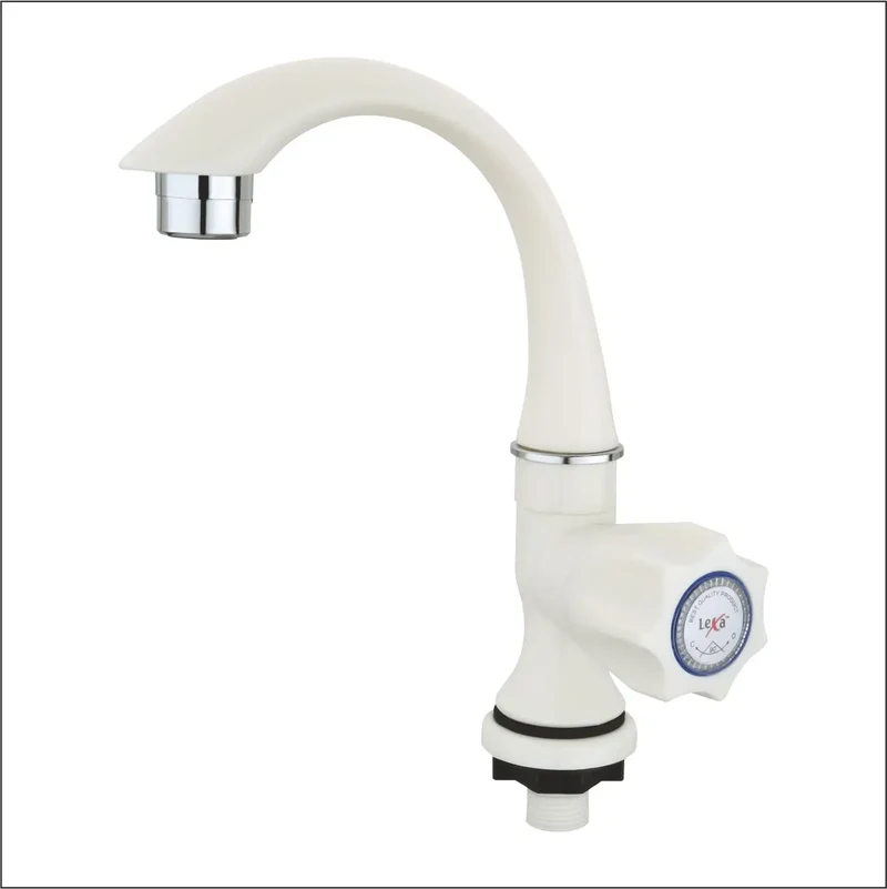 High Quality Quarter Turn PP Plastic Water Tap Virgin Quality Swan Cock for Bathroom Outdoor Household Basin Washing Machine
