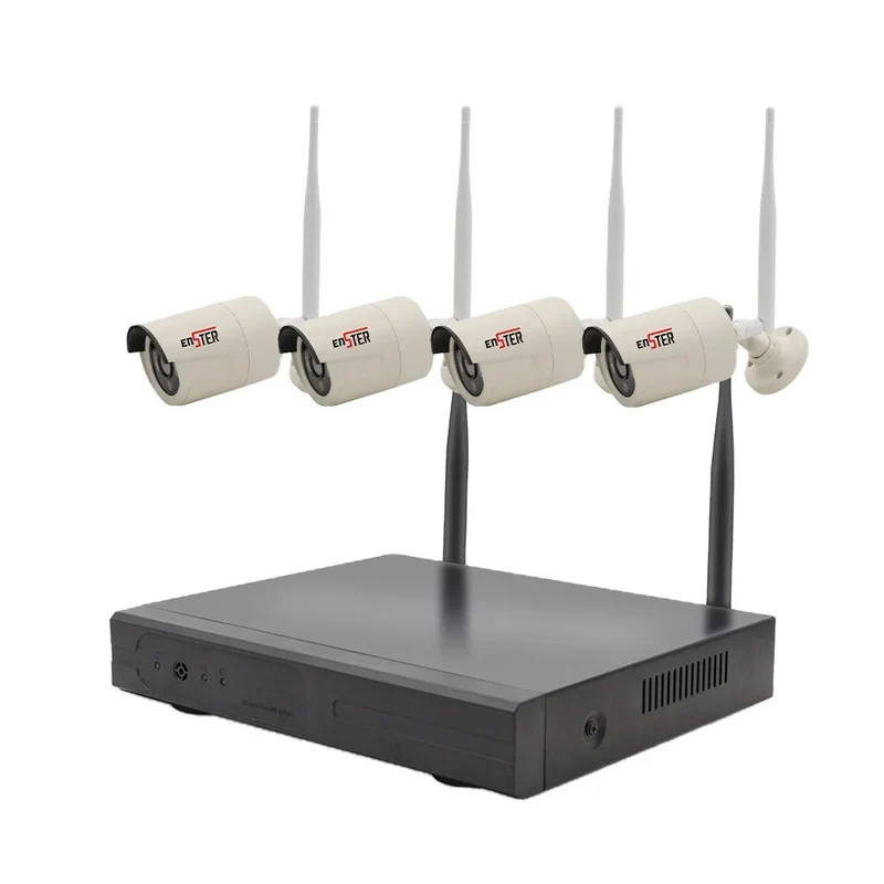 ENSTER 3MP Outdoor Indoor Wireless CCTV Security Wifi Camera System 4CH Wifi NVR Kit