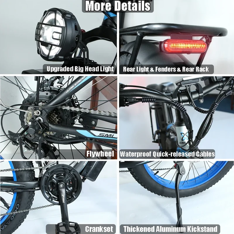 Fast Delivery Ebike Electric Bike Adult US Warehouse Electric City Bike Off Road Snow Beach Cruiser 1000W 48V 16Ah E Bicycles