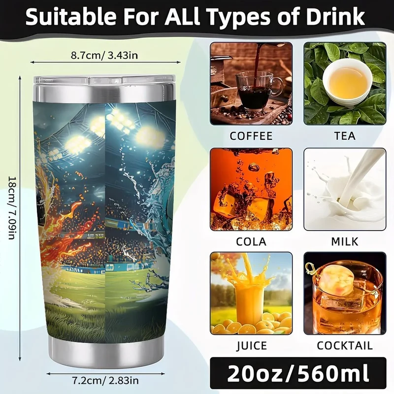 Patio and BBQ Must-Have 20oz Tumbler with Double Silver Side