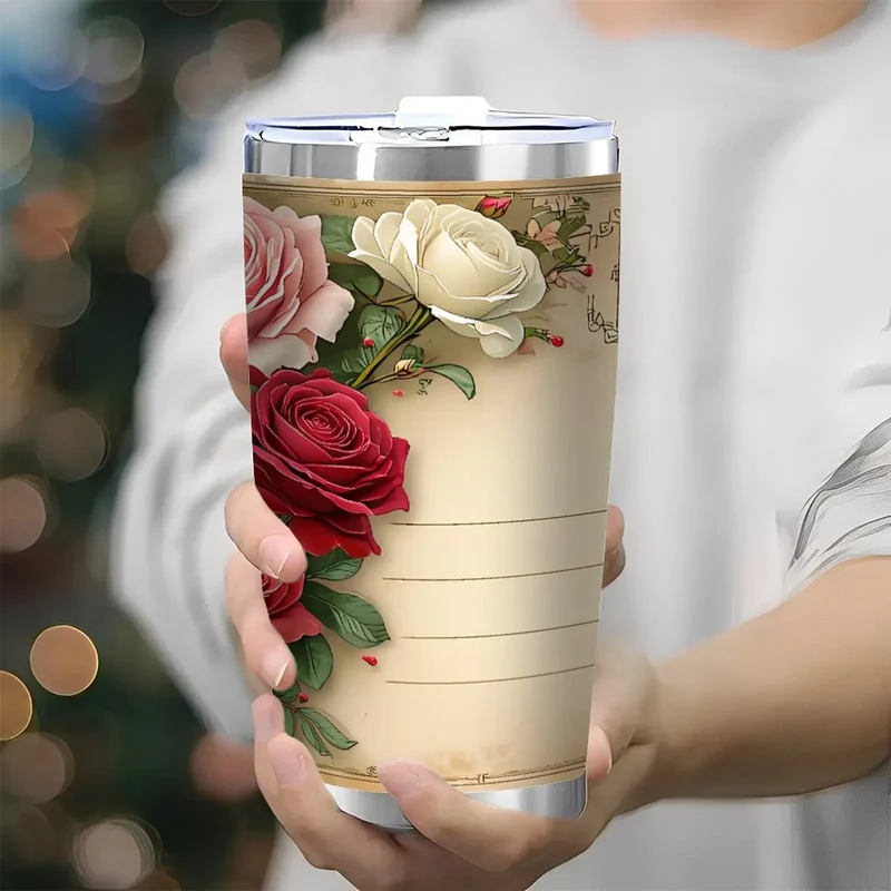Picnic and Beach Essential 20oz Portable Silver Side Tumbler