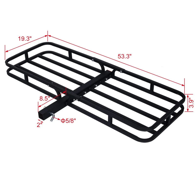US Stock Universal Heavy Duty Steel Luggage Cargo Carrier Platform Basket Rear Cargo Rack for SUV