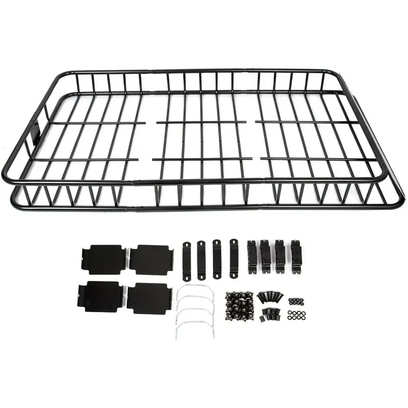 64'' Universal Roof Rack w/Extension Cargo SUV Top Luggage Carrier Basket Holder