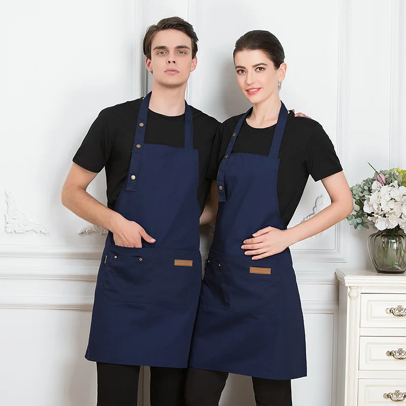 Black Apron Bartender Beauty Salon Supermarket BBQ Sleeveless Waist Catering Kitchen Work Apron Kitchen Accessories
