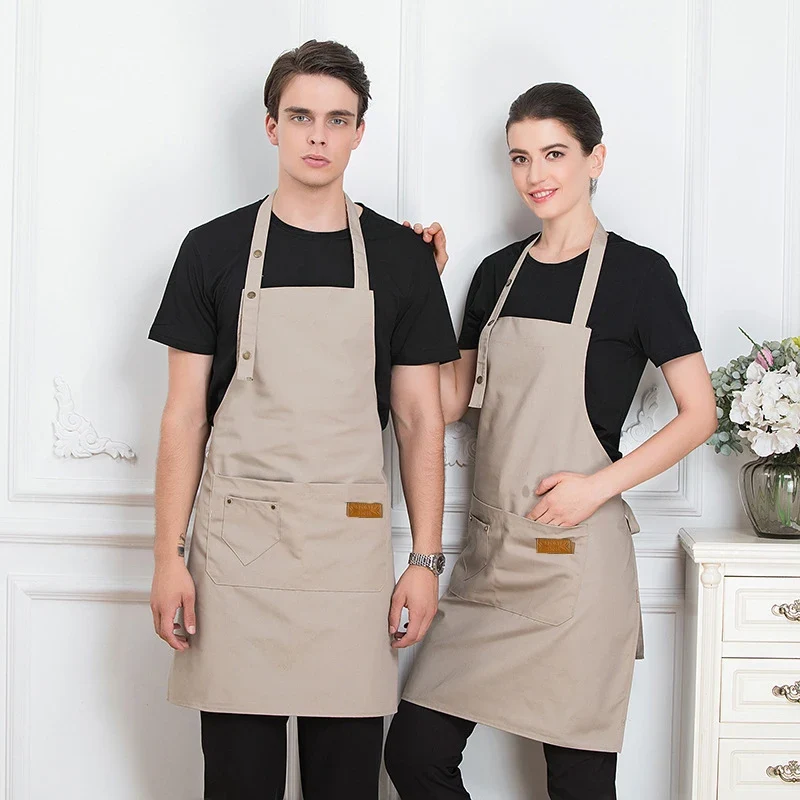 Black Apron Bartender Beauty Salon Supermarket BBQ Sleeveless Waist Catering Kitchen Work Apron Kitchen Accessories