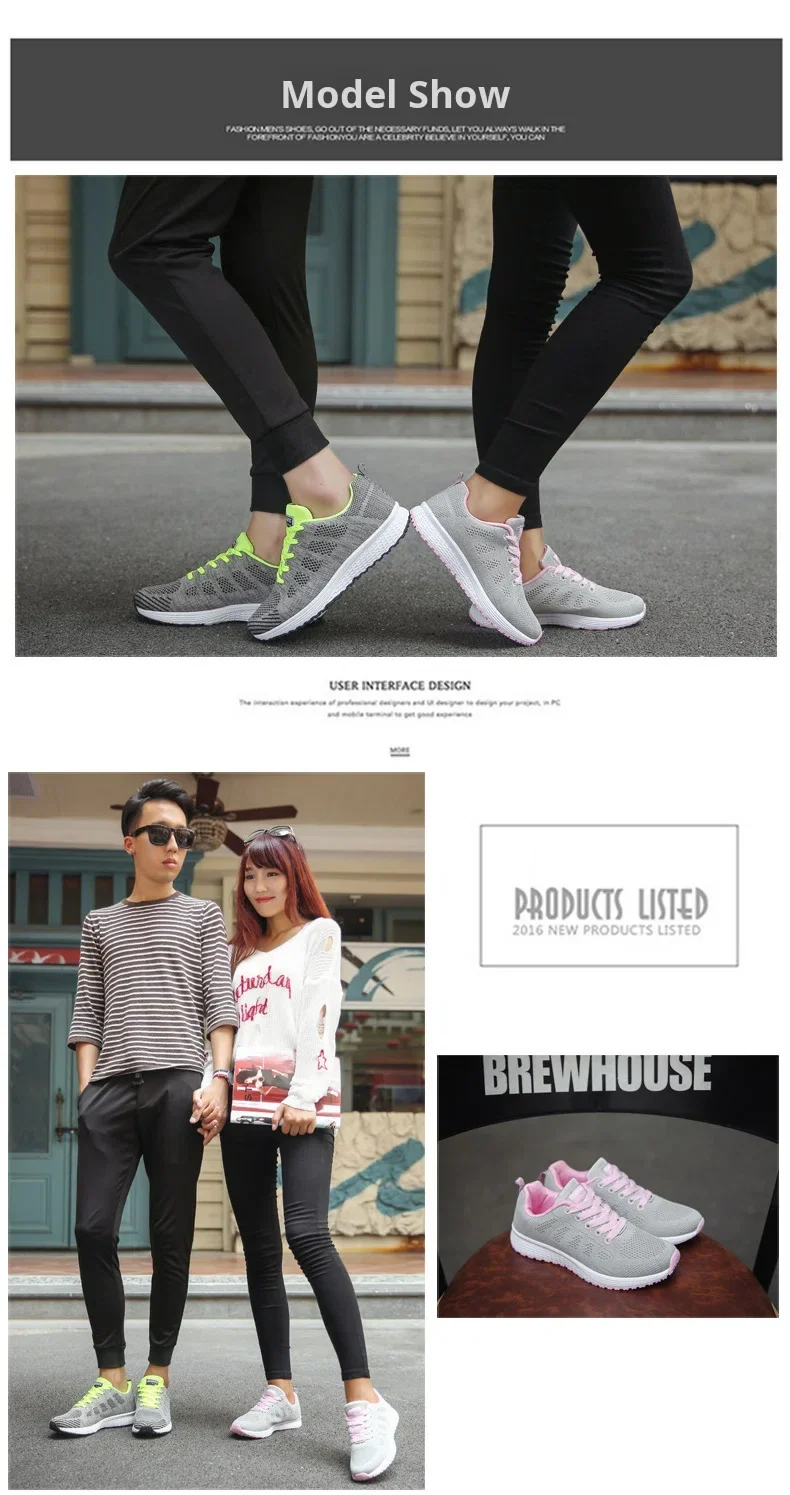 2026 NEW KJ 2024 Fashion Breathable Mesh Walking Vulcanized Shoes Women's White Sports Shoes Women's Tennis Women's Fitness