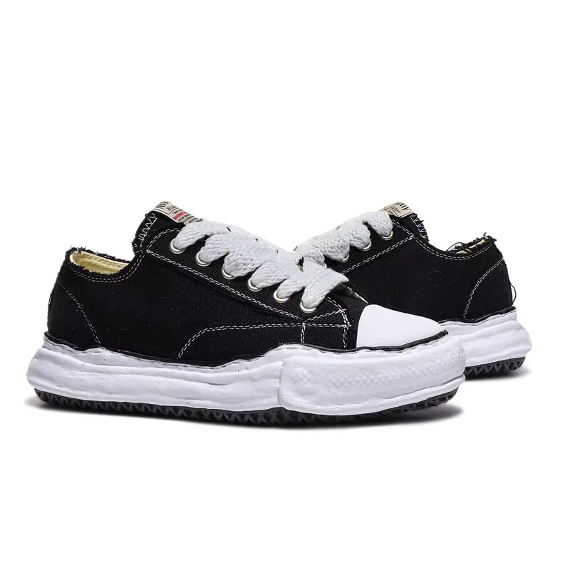 Men's Designer Canvas Shoes MMY Low-top Dissolve Sole Casual Sneakers Unisex Black Designer Shoe Luxury Men