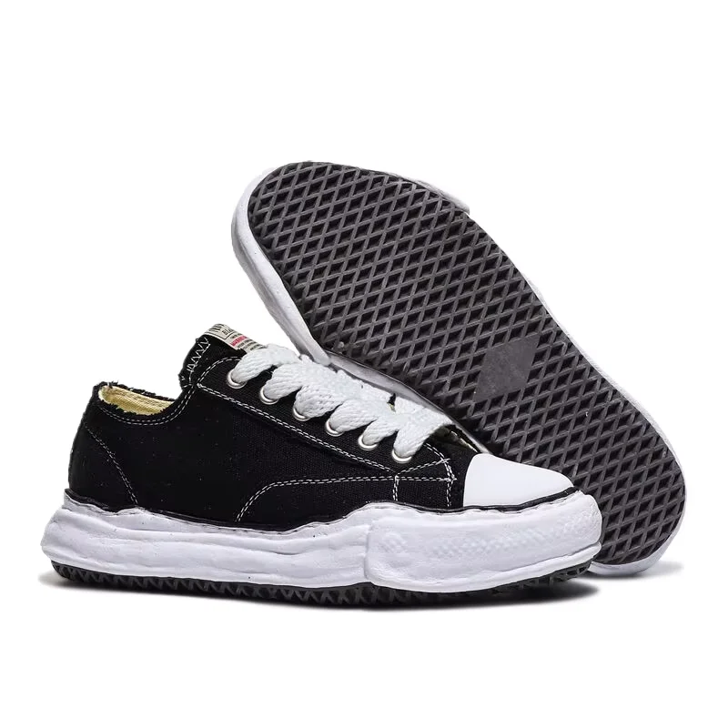 Men's Designer Canvas Shoes MMY Low-top Dissolve Sole Casual Sneakers Unisex Black Designer Shoe Luxury Men