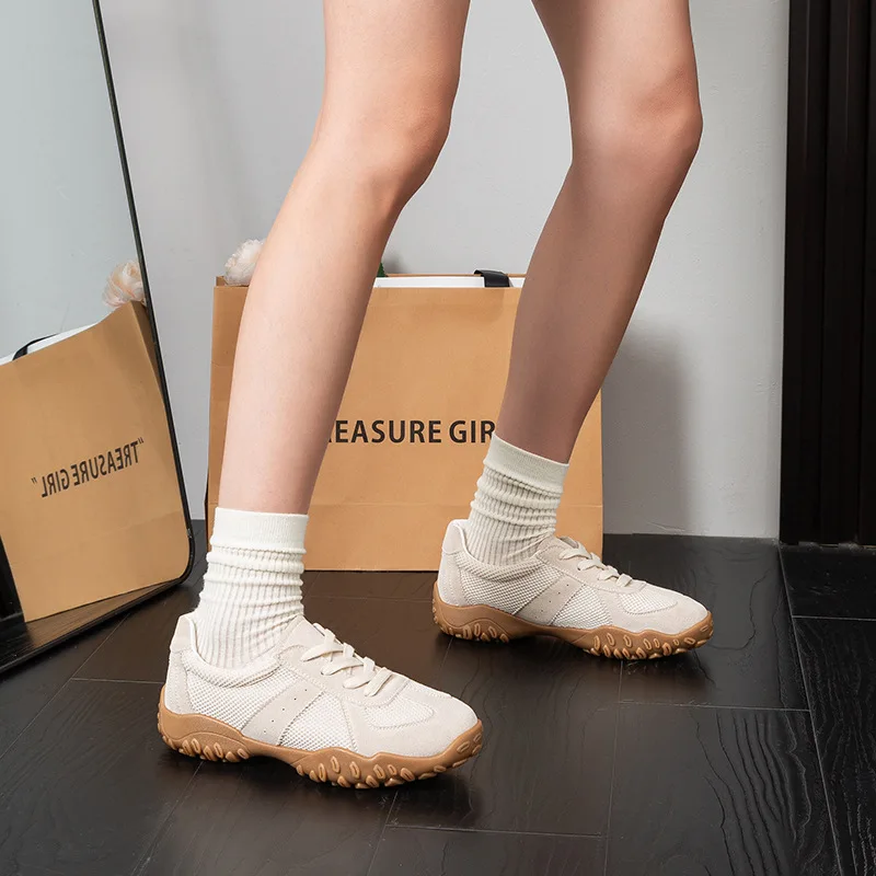 Thick-Soled German Training Women 2026 Autumn Versatile Sports Shoes Fashionable Soft-Soled Breathable Mesh Forrest Gump Shoes