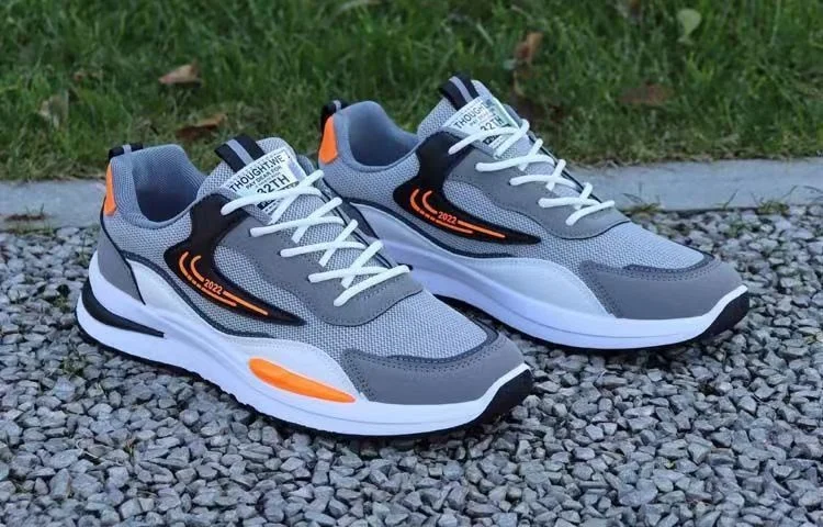 Men's New Design Summer Sports Sneakers PVC Mesh Breathable Shoes with Casual Toe Fashionable PVC Insole Running Winter Season