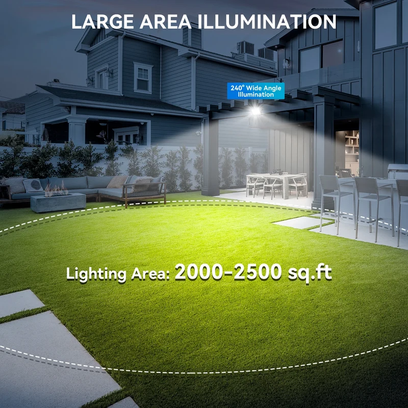 US Stock 3-Side Solar Flood Light Outdoor IP65 Motion Sensor Remote Control 150 LED High Brightness Garden Security Light