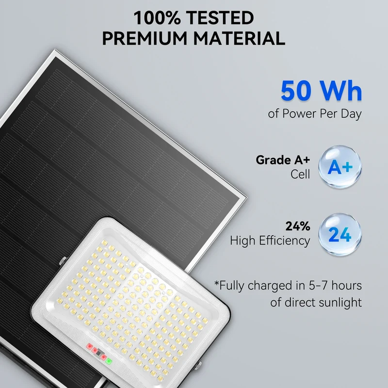 US Stock 3-Side Solar Flood Light Outdoor IP65 Motion Sensor Remote Control 150 LED High Brightness Garden Security Light