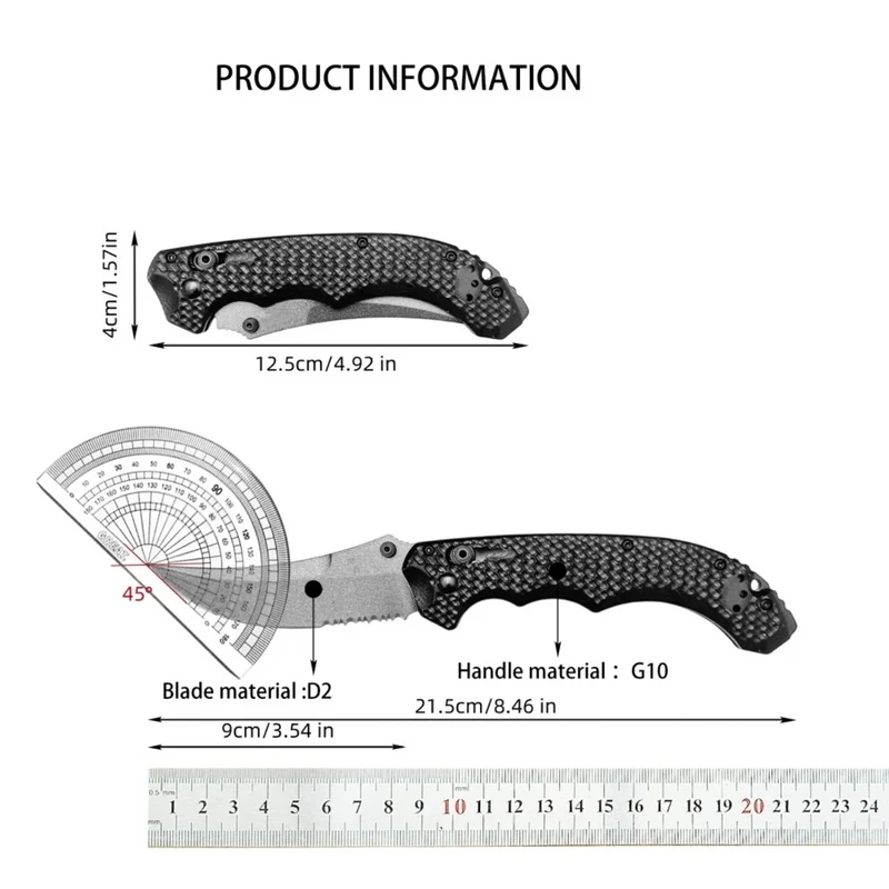 BM4300, G10 handle +S90V folding knife, outdoor and survival knife, gift, EDC, collection, knife hunting, American stock.