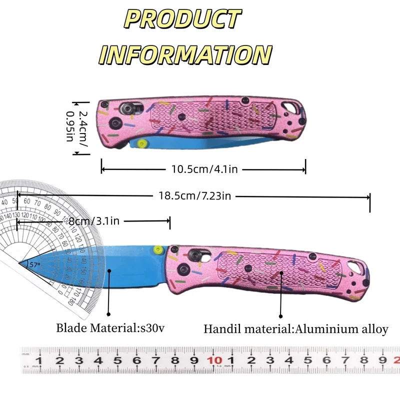 BM535, Aviation Aluminum Handle +S30V Blade, Outdoor Tactical Folding Knife, Survival Tool, Collection, EDC, American Spot