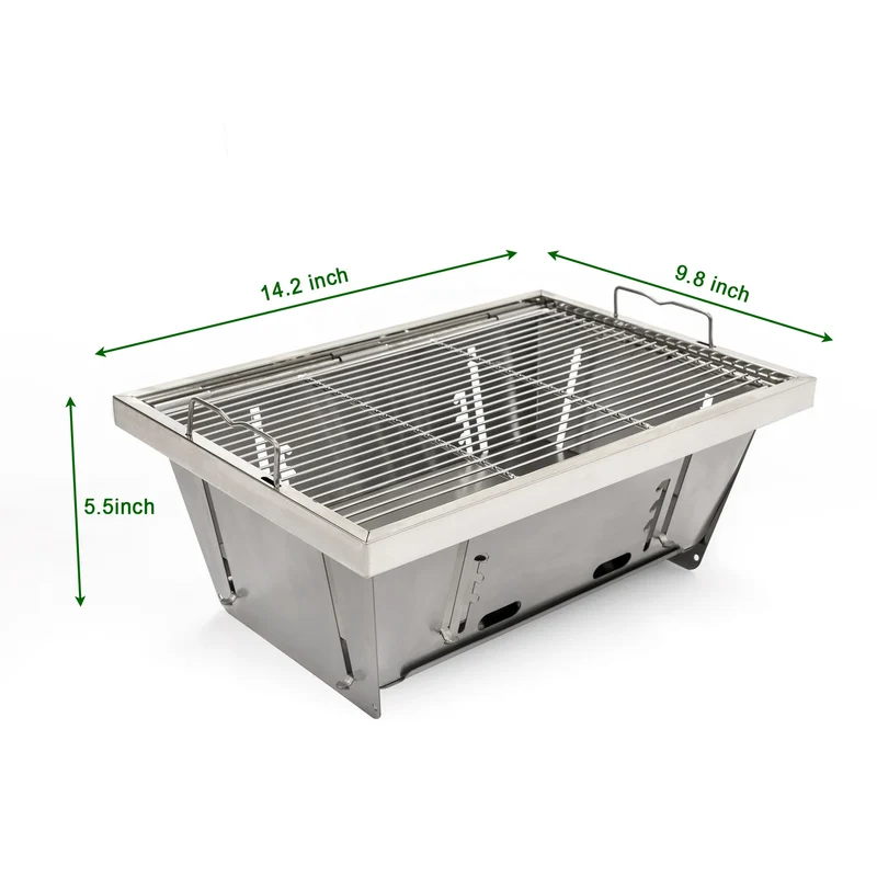 Bbq Outdoor Modern Square Wood Fire Pit Patio Garden Eco-Friendly Party