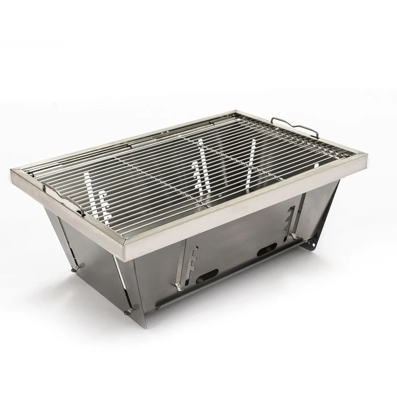 Bbq Outdoor Modern Square Wood Fire Pit Patio Garden Eco-Friendly Party